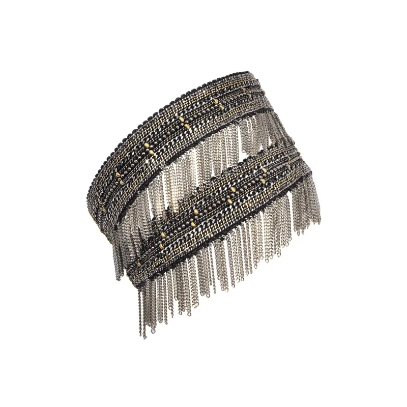 1L013 DOUBLE WRAP BRACELET | BLACK RUTHENIUM made by Marie Laure Chamorel