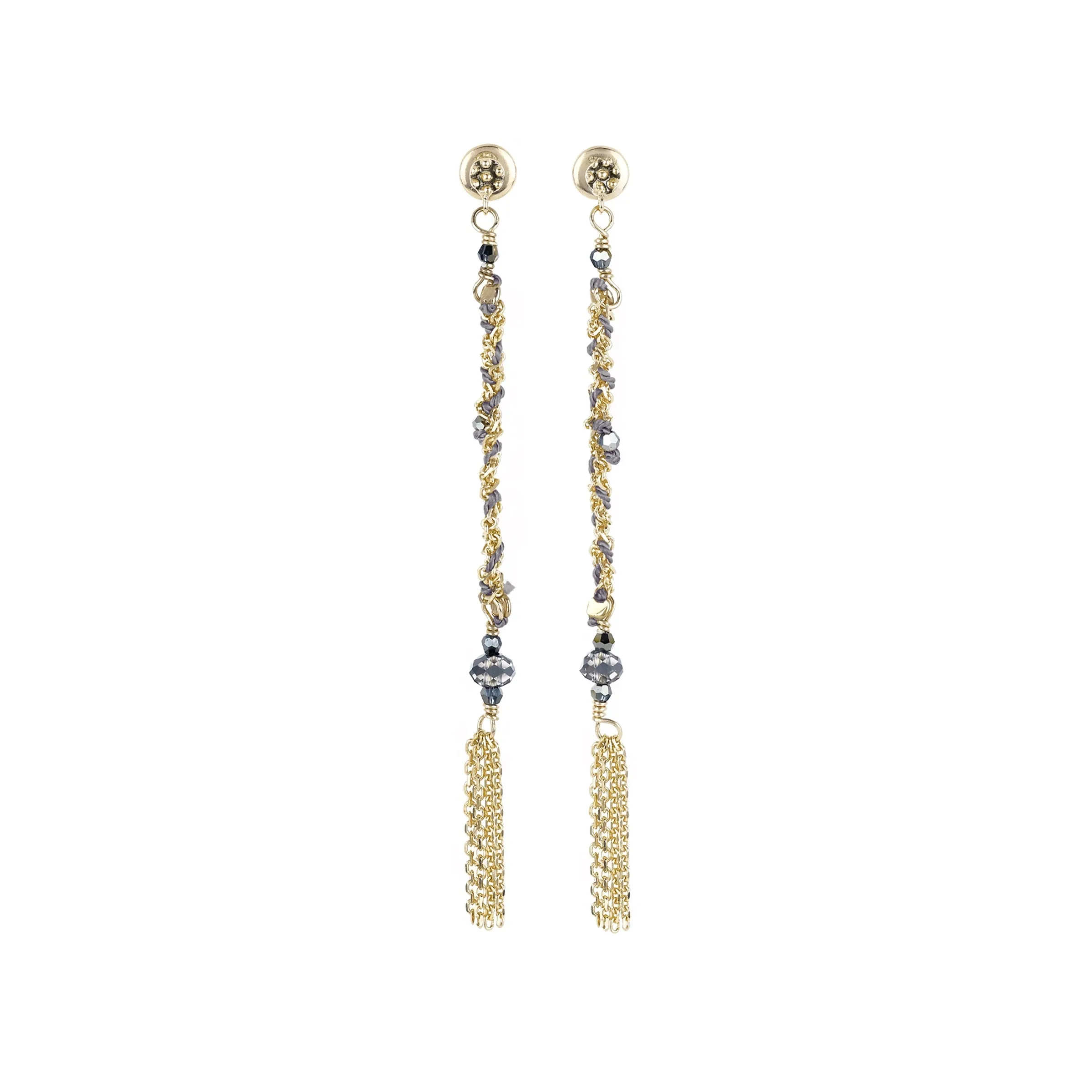 N° 815 EARRING | GOLD GREY sold by Marie Laure Chamorel product image thumbnail 3