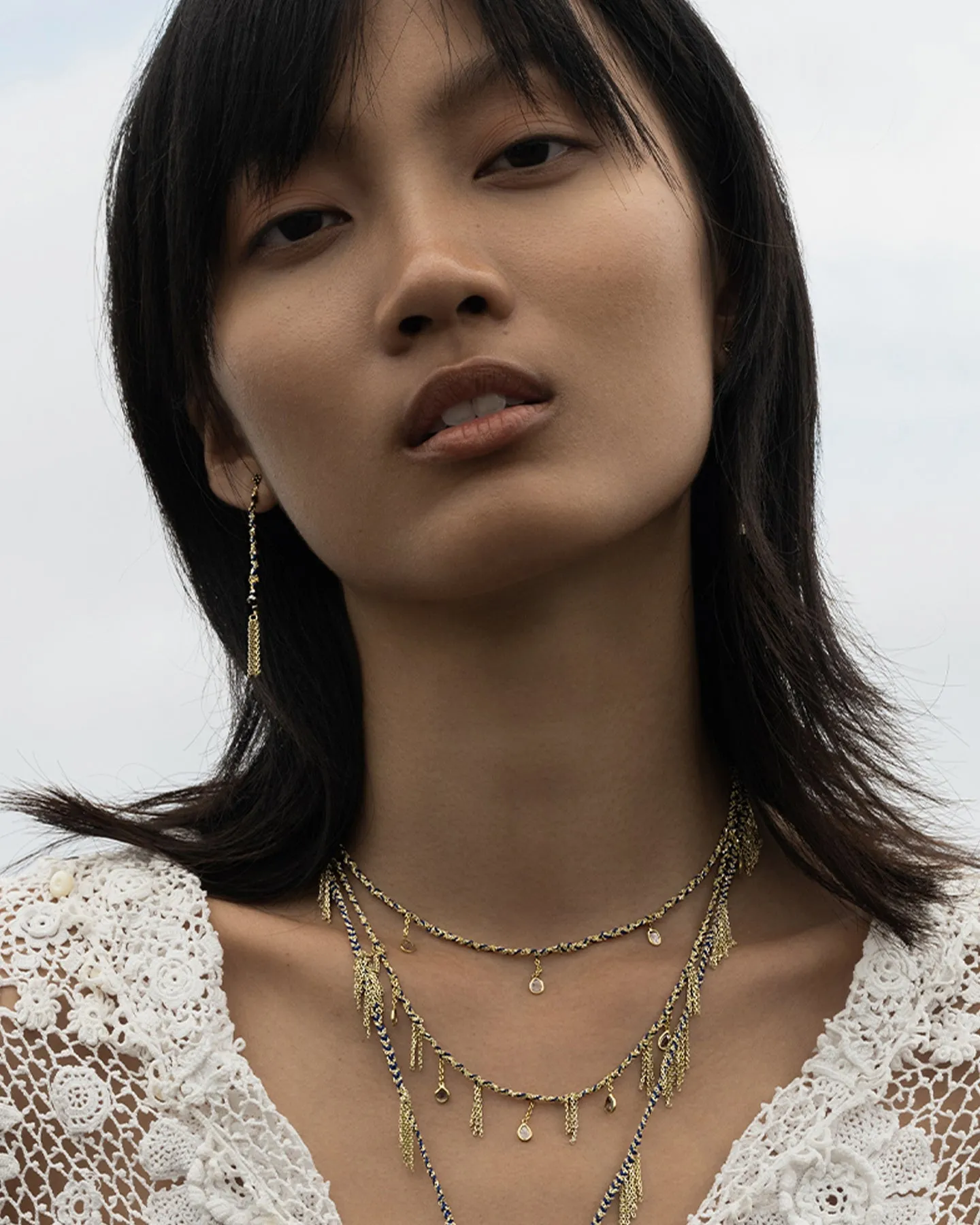 N° 815 EARRING | GOLD GREY sold by Marie Laure Chamorel product image thumbnail 2