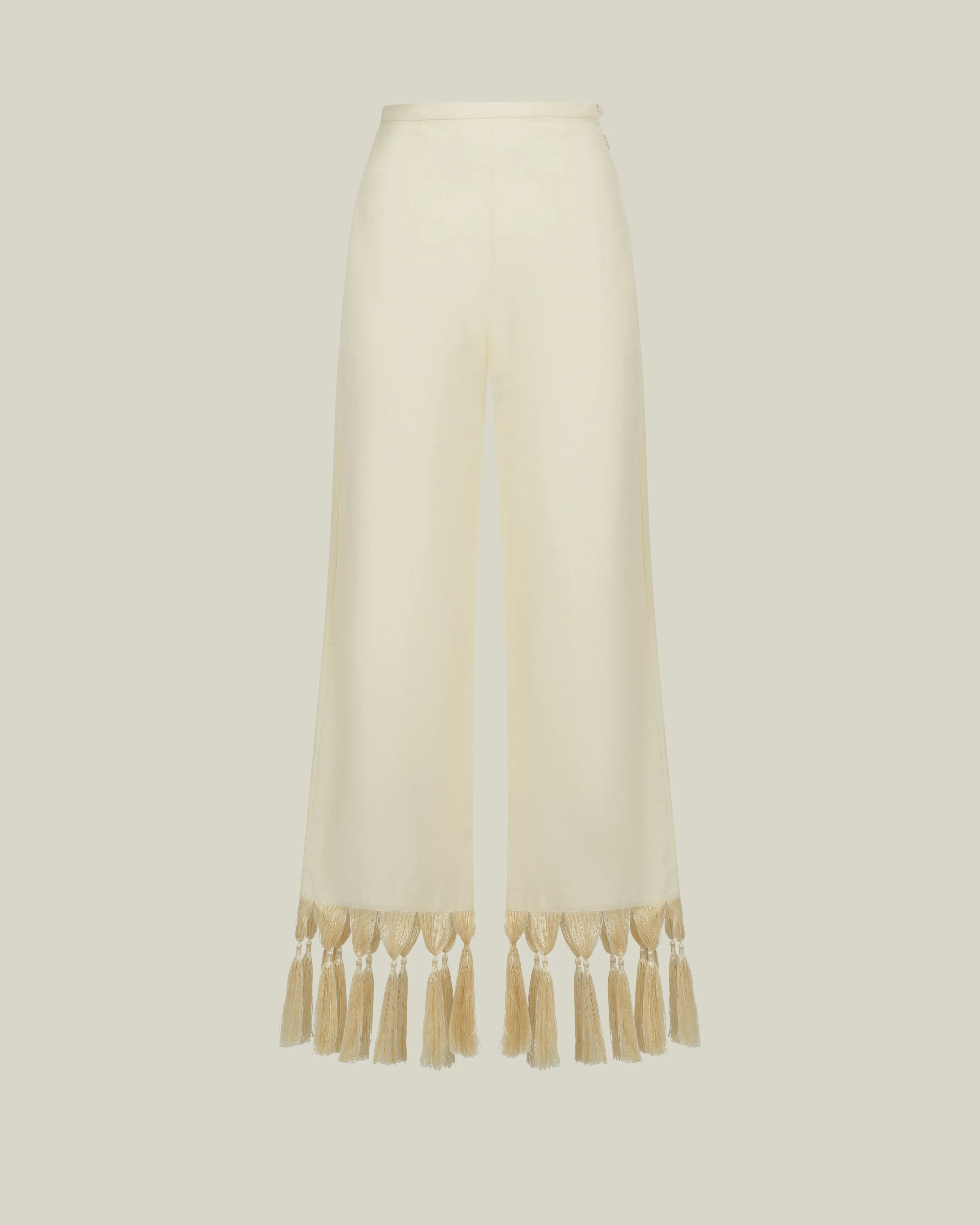 Marlino Fringed Pants in Ivory sold by Taller Marmo product image thumbnail 4