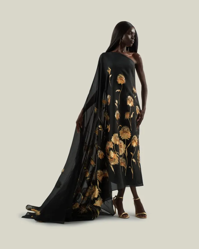 Steinem Dress in Black-Gold made by Taller Marmo