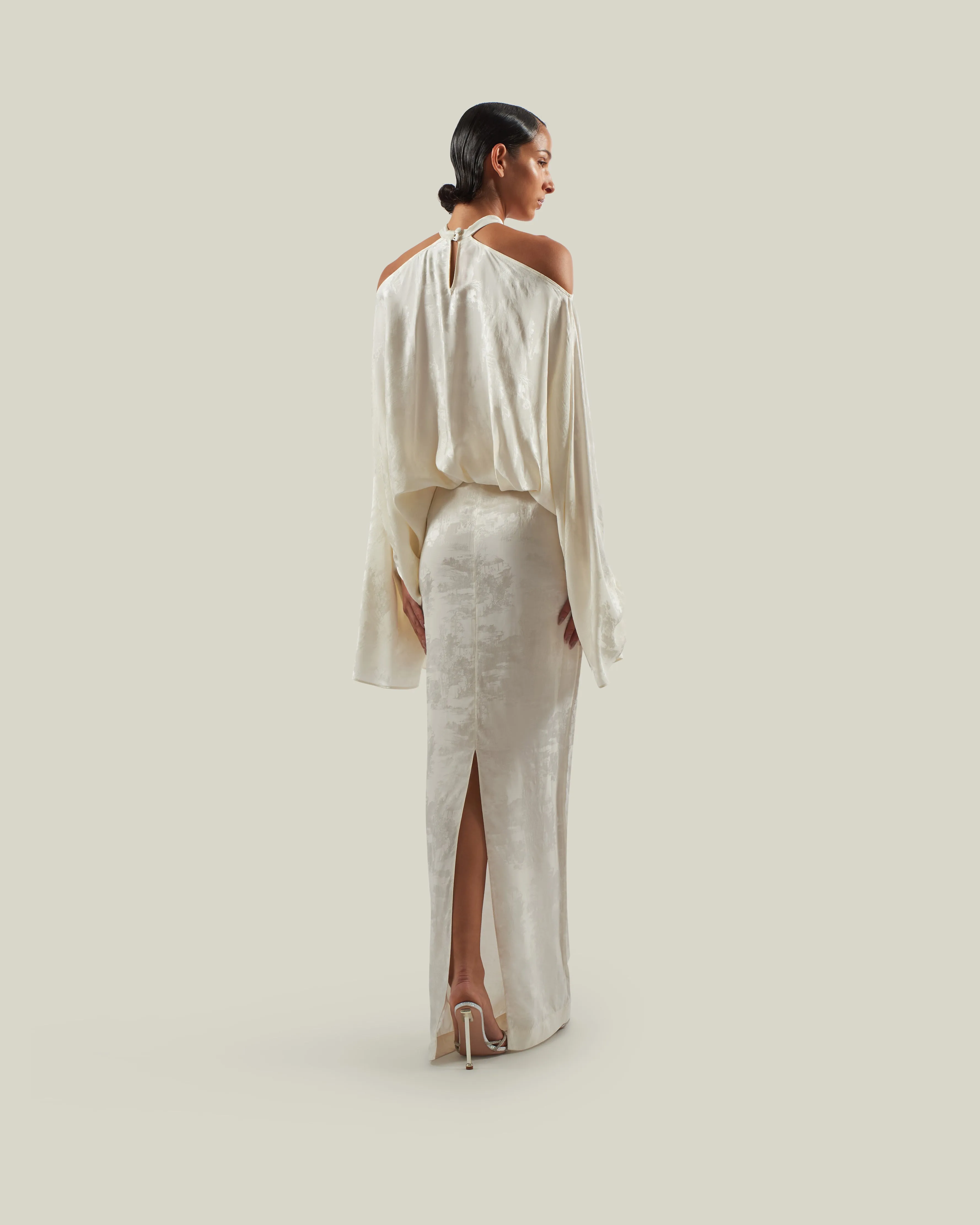 Cyclades Toile Dress in Latte sold by Taller Marmo product image thumbnail 2