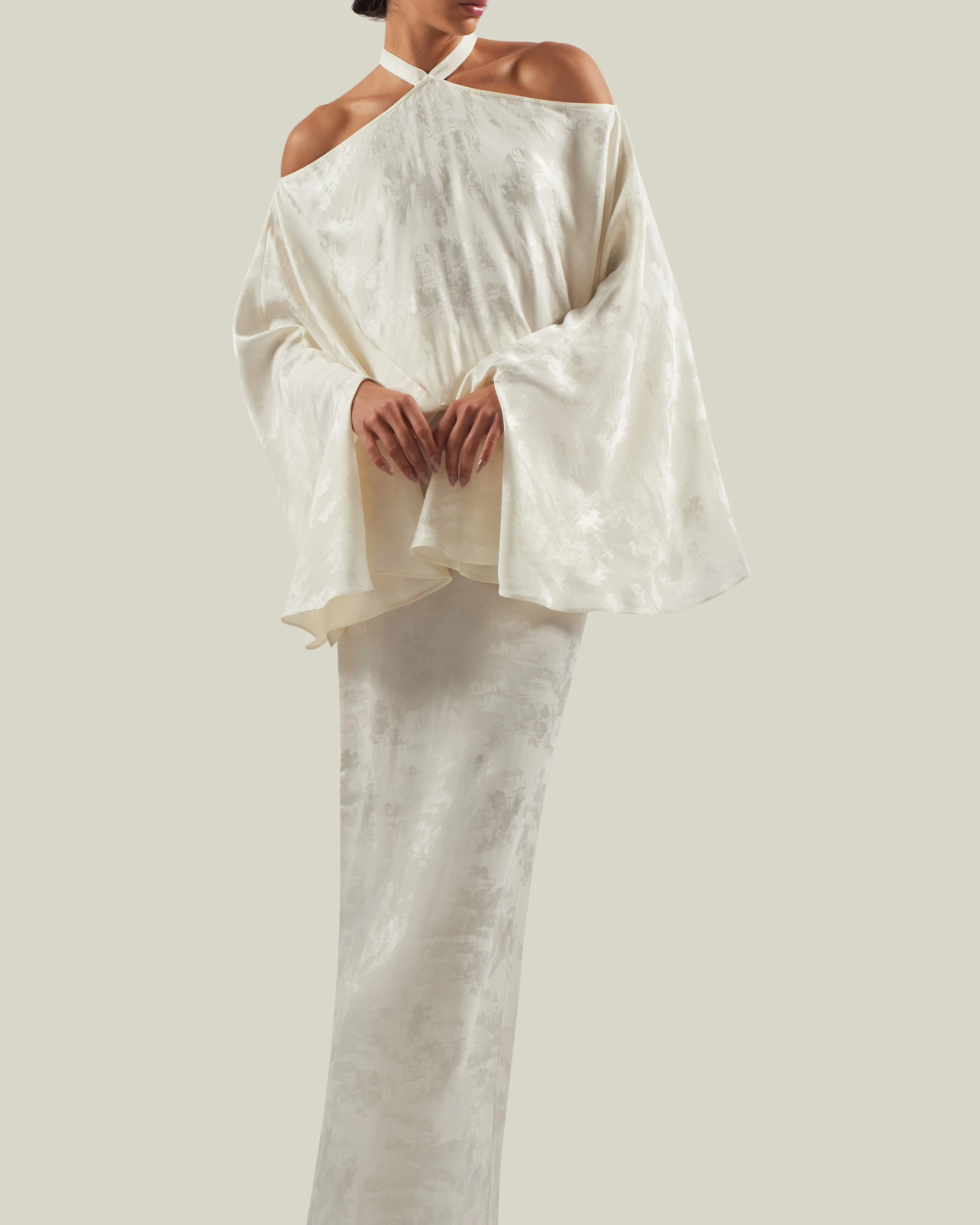 Cyclades Toile Dress in Latte sold by Taller Marmo product image thumbnail 5