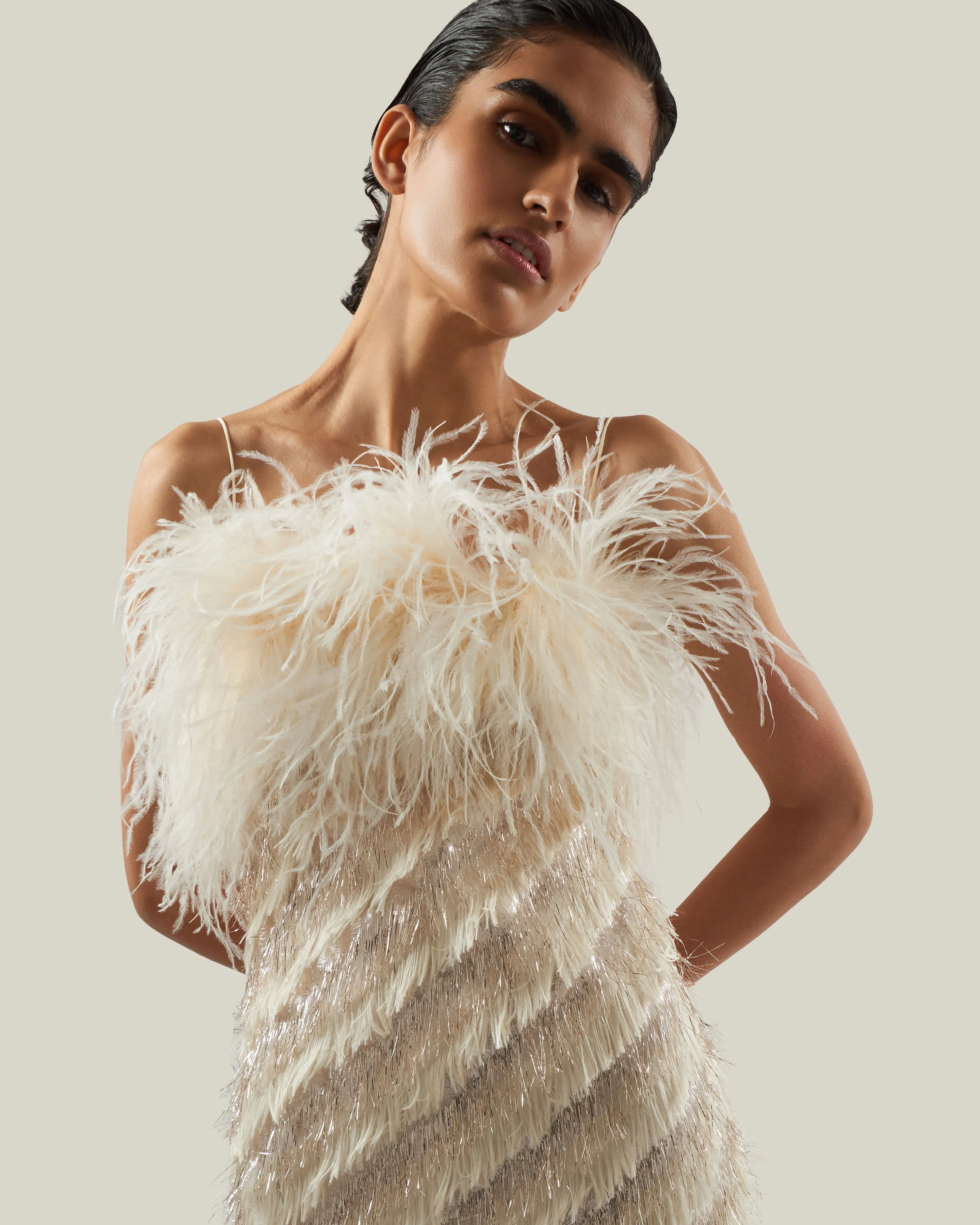 Sunset Boulevard Dress in White sold by Taller Marmo product image thumbnail 4