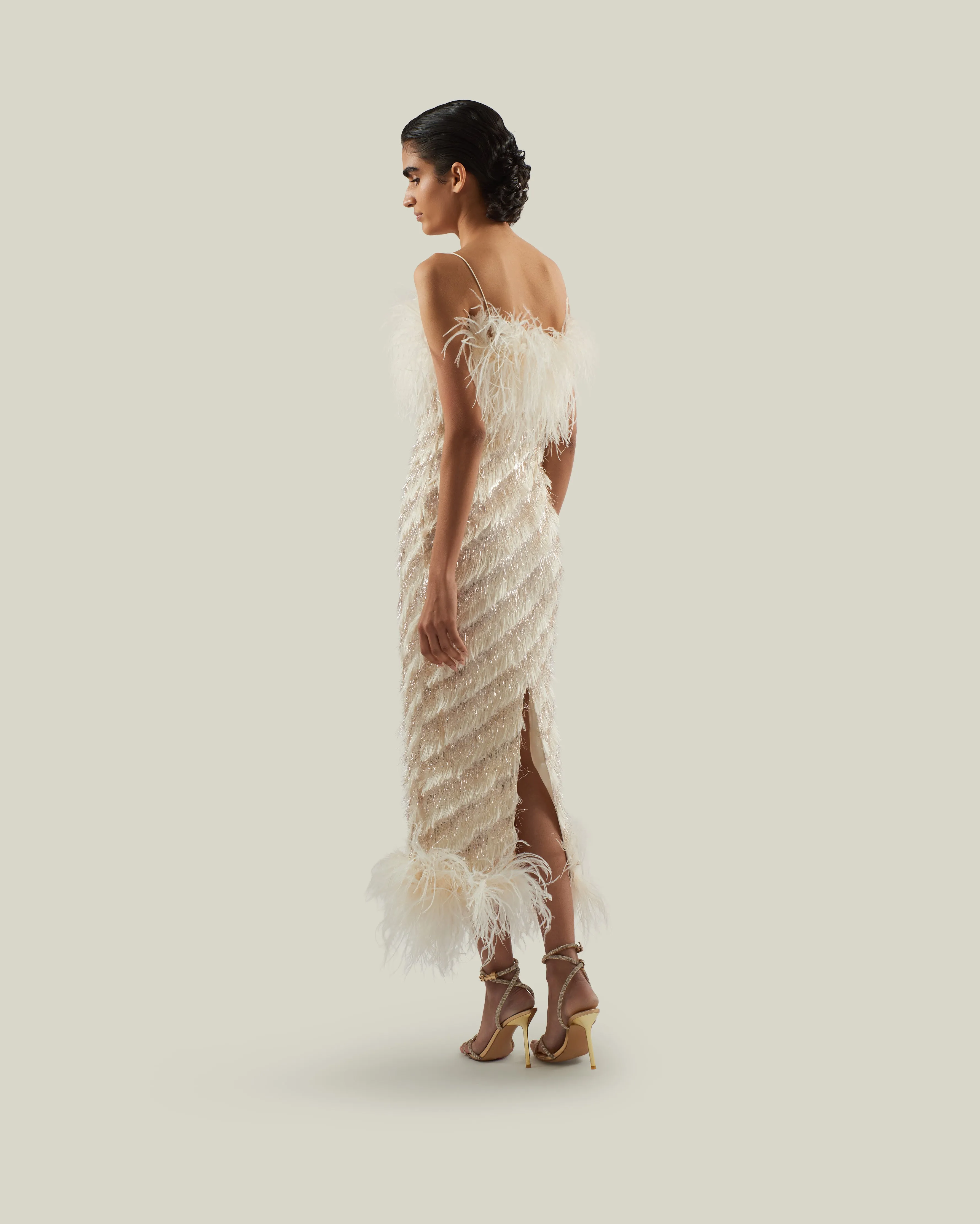 Sunset Boulevard Dress in White sold by Taller Marmo product image thumbnail 2