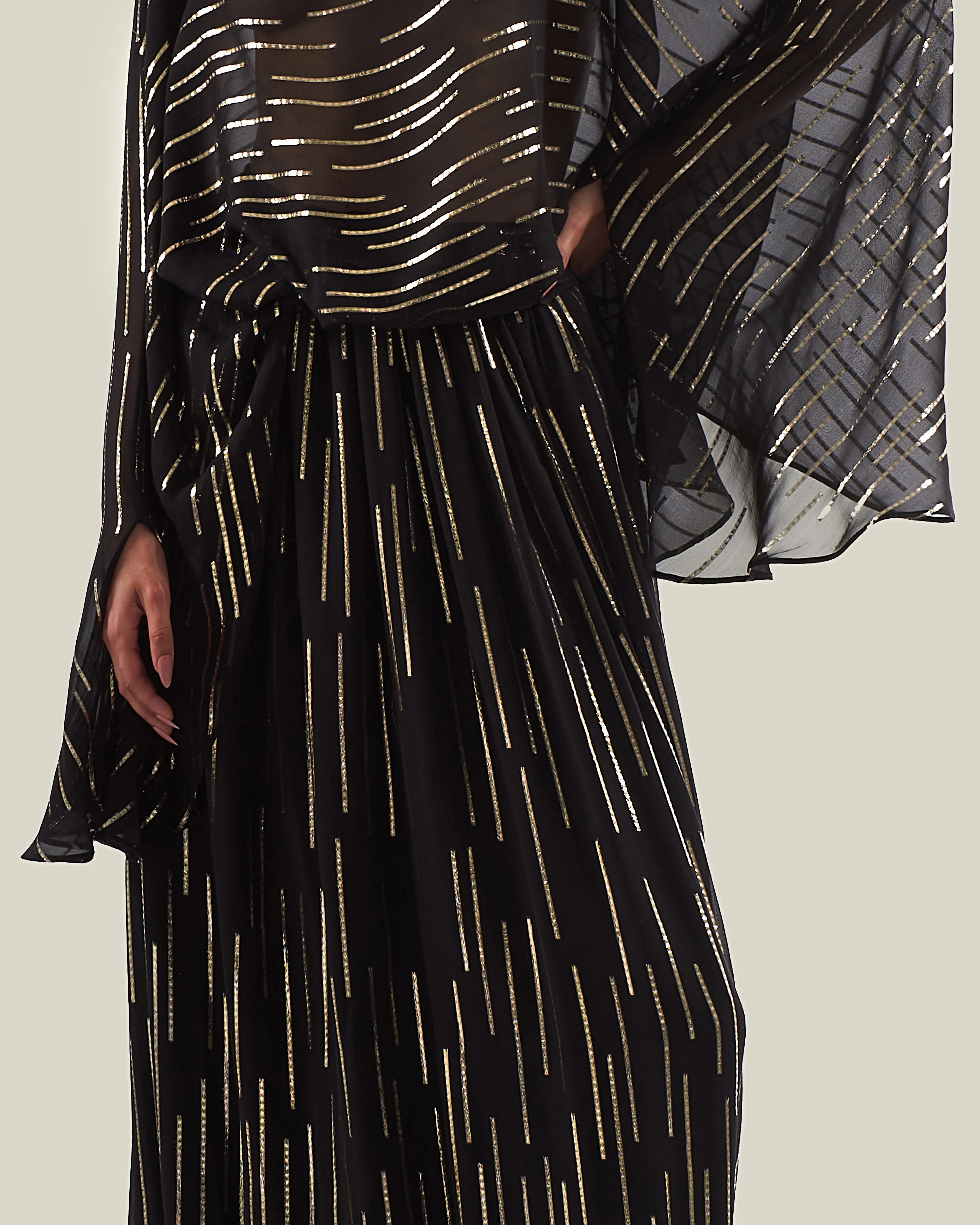 Tribeca Dress in Black & Gold sold by Taller Marmo product image thumbnail 4