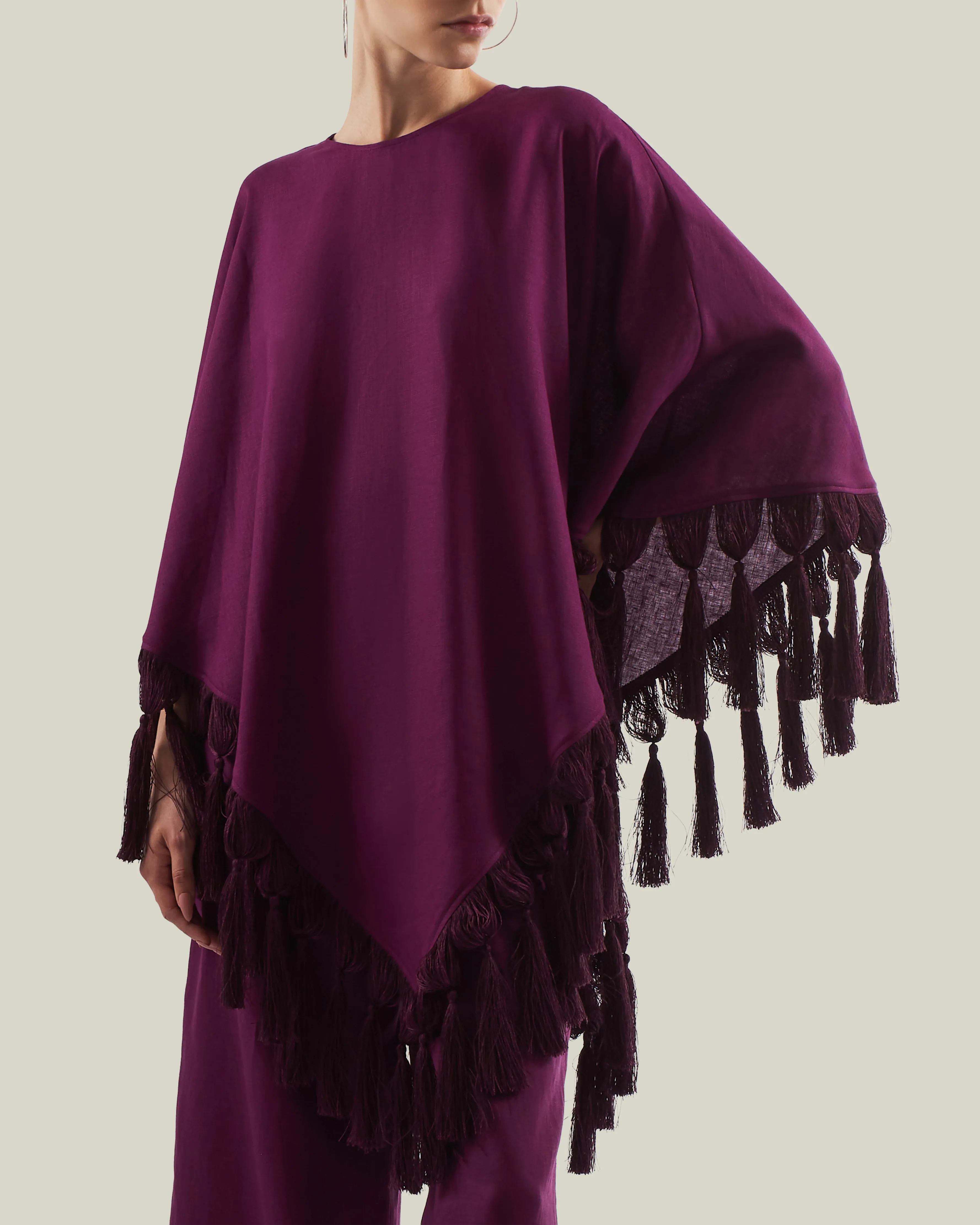 Gloria Blouse in Plum sold by Taller Marmo