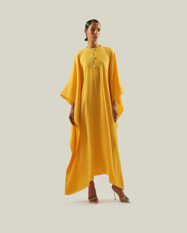 Carthage Kaftan in Lemon made by Taller Marmo