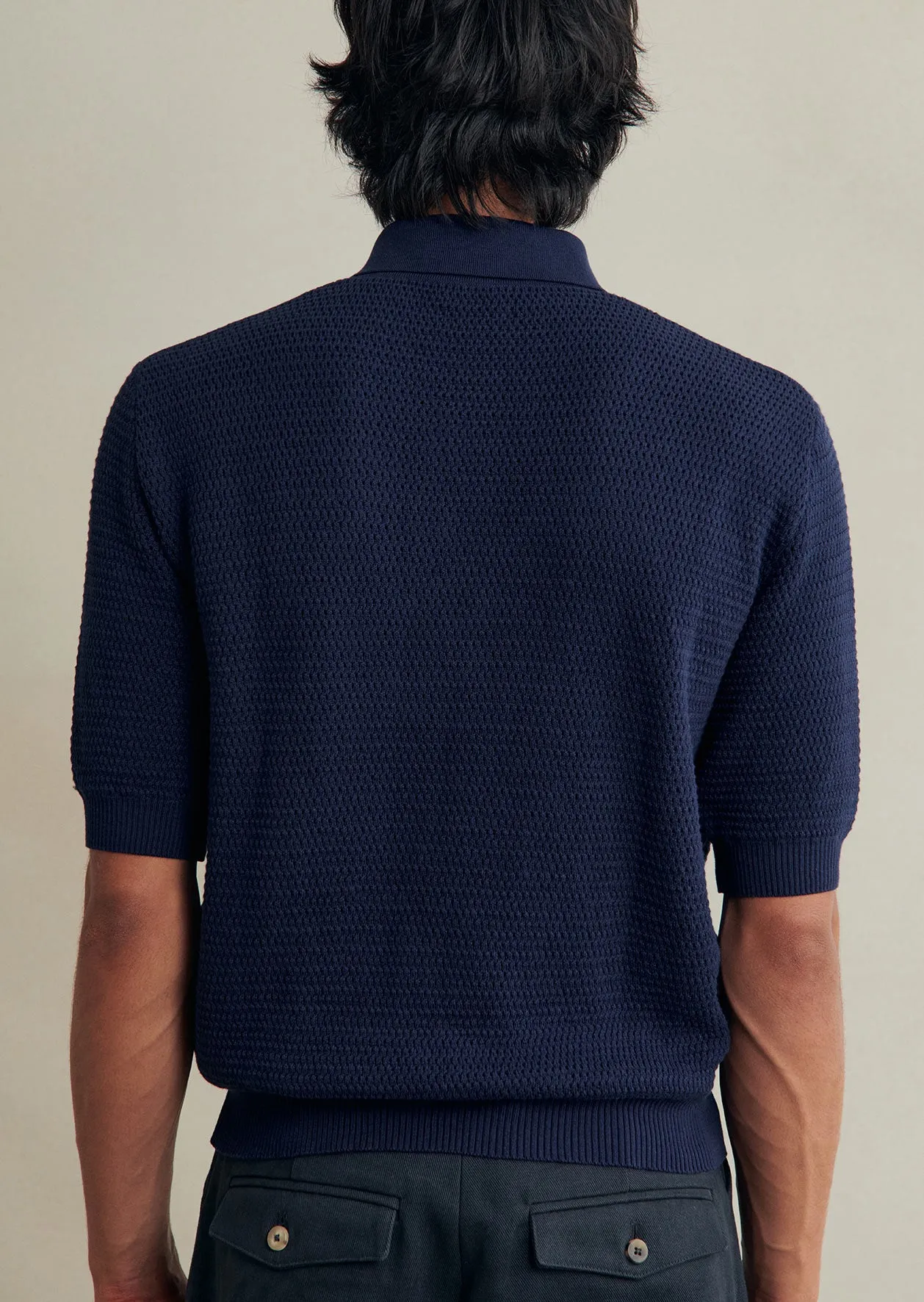 Honeycomb Knit Polo sold by De Bonne Facture product image thumbnail 4