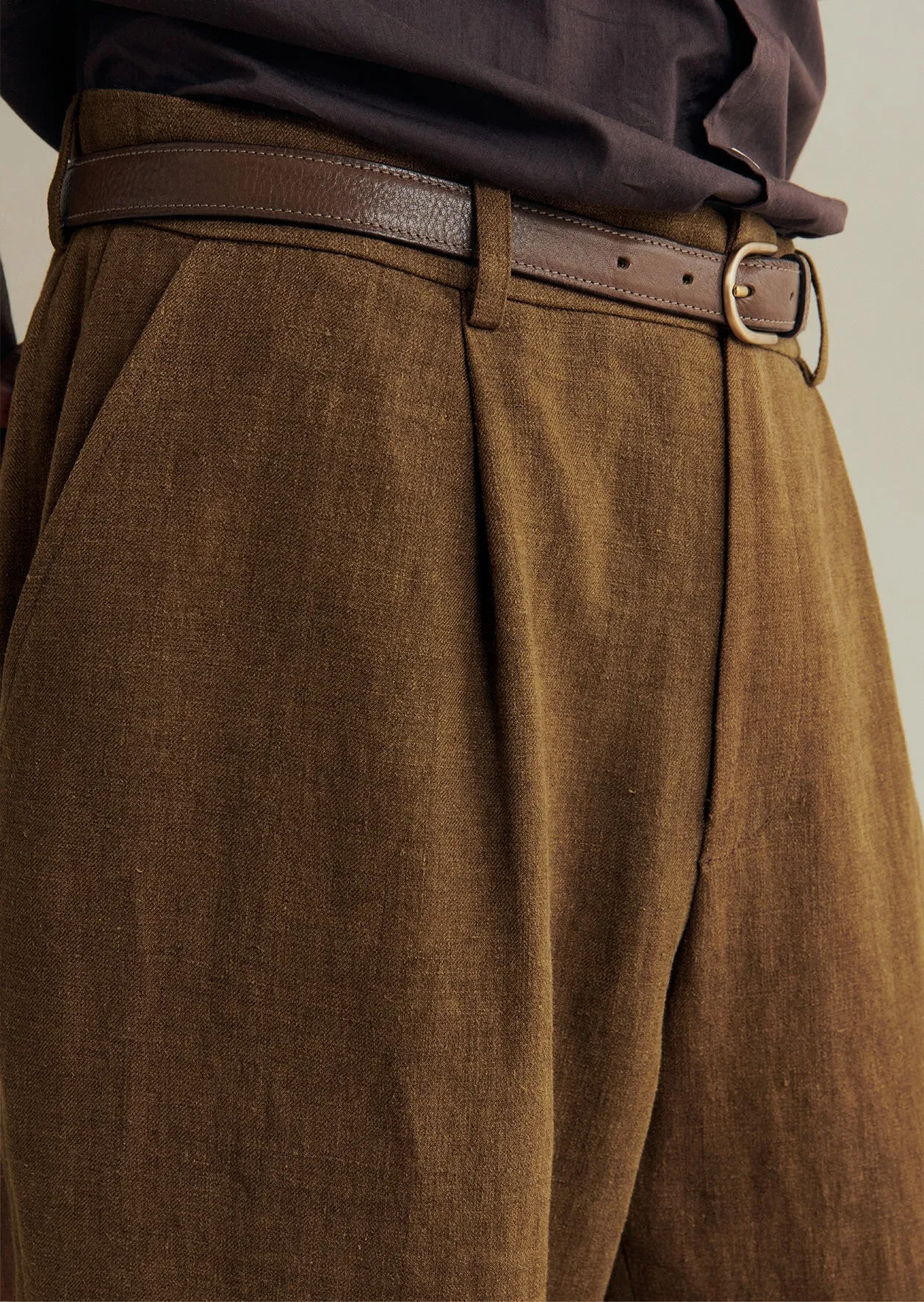 One Pleat Trousers sold by De Bonne Facture product image thumbnail 2