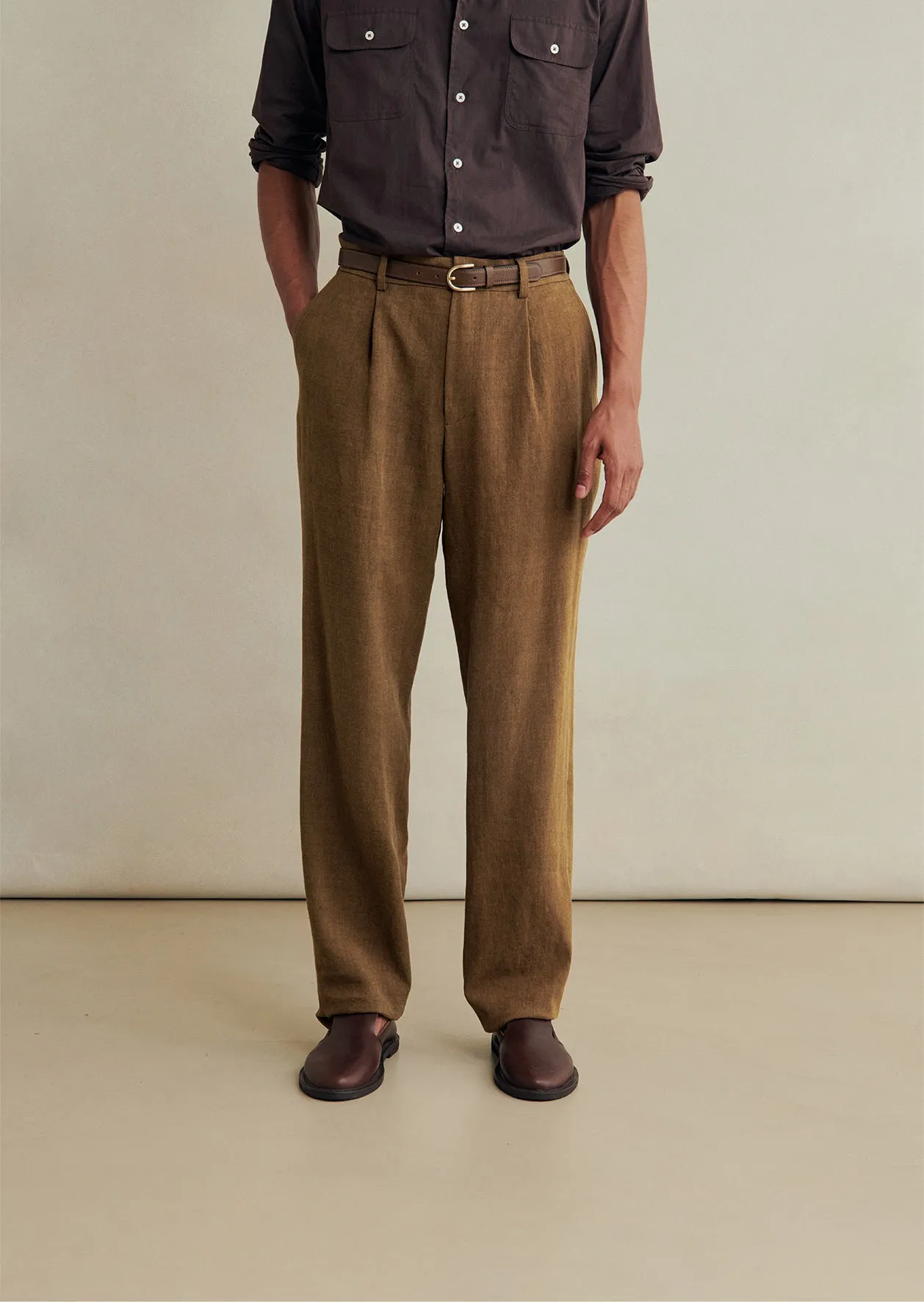 One Pleat Trousers sold by De Bonne Facture product image thumbnail 3