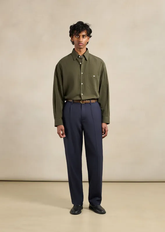 One pleat trousers made by De Bonne Facture