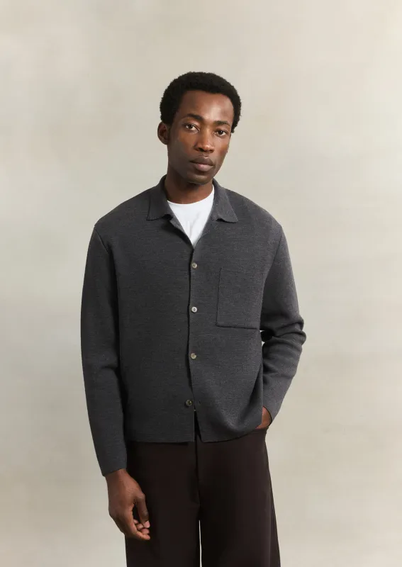 Knitted overshirt made by De Bonne Facture