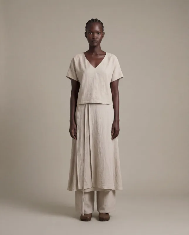 Wrap Skirt [W] - Raw Ecru made by Satta