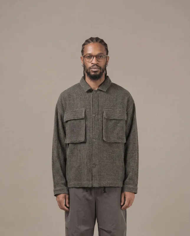 Box Overshirt - Graphite / Olive made by Satta