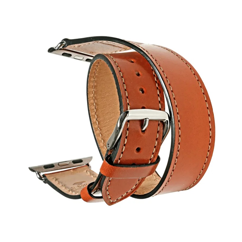 Double tour watch strap for Apple watch 38/40 made by Il Bussetto