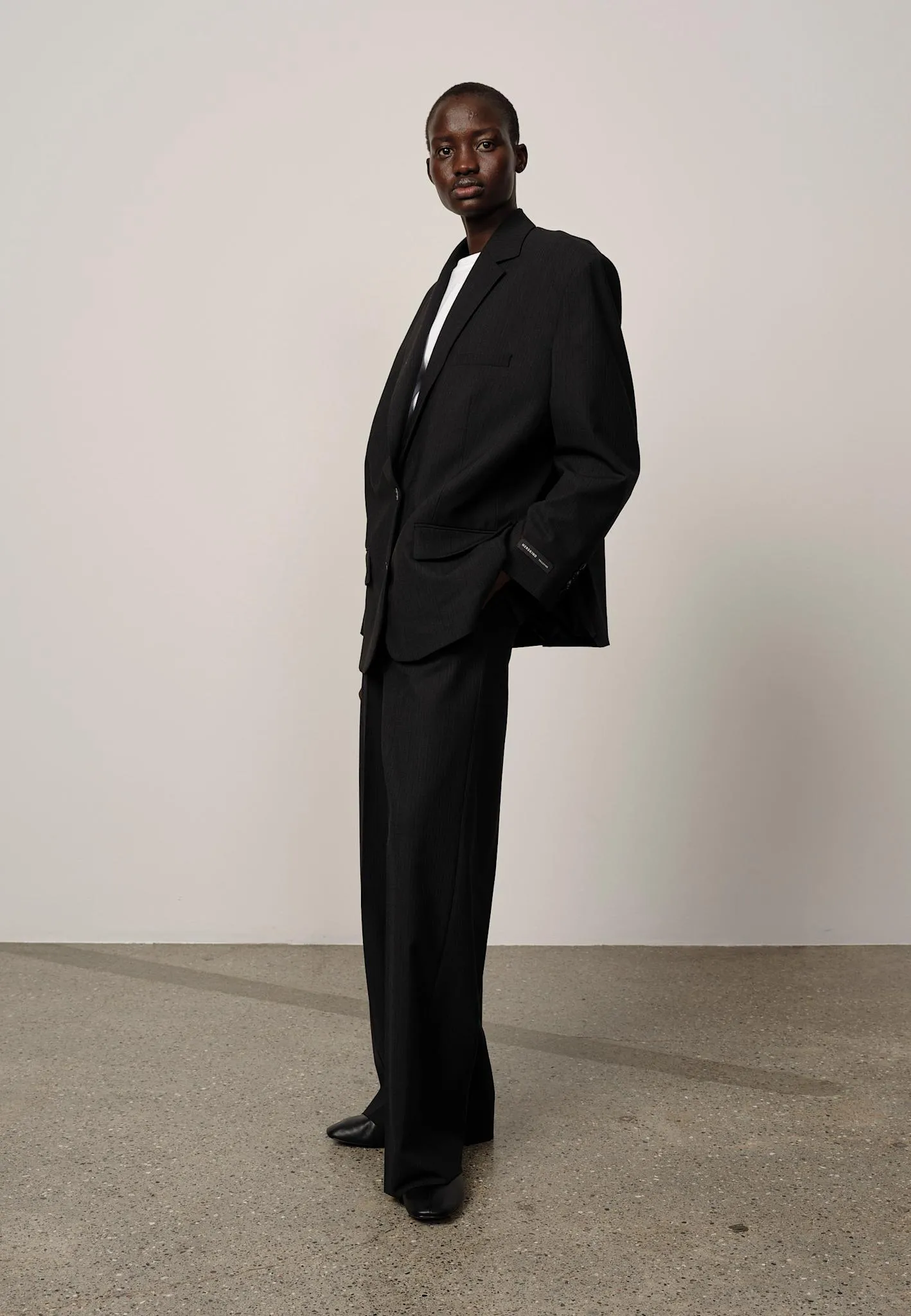 Rui Oversized Blazer - Grey Pinstripe sold by Herskind product image thumbnail 5