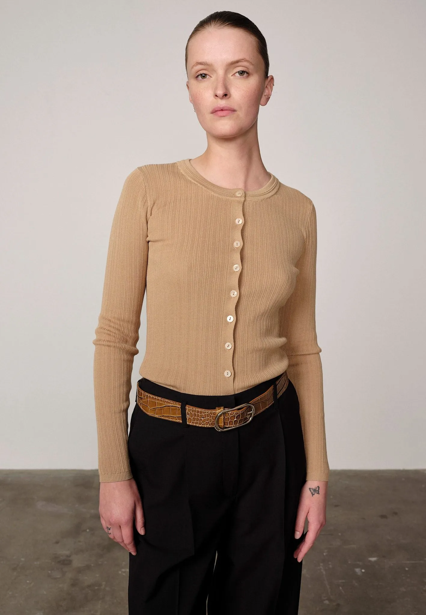 Brooks Knit Blouse - Sand sold by Herskind