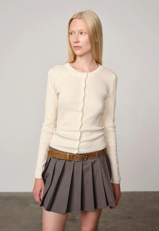 Brooks Knit Blouse - Off White made by Herskind