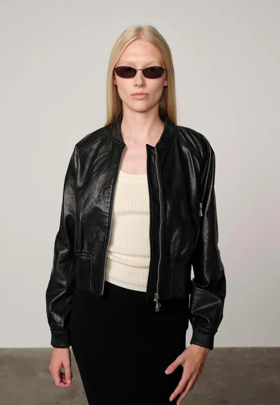 Dario Leather Jacket - Black made by Herskind