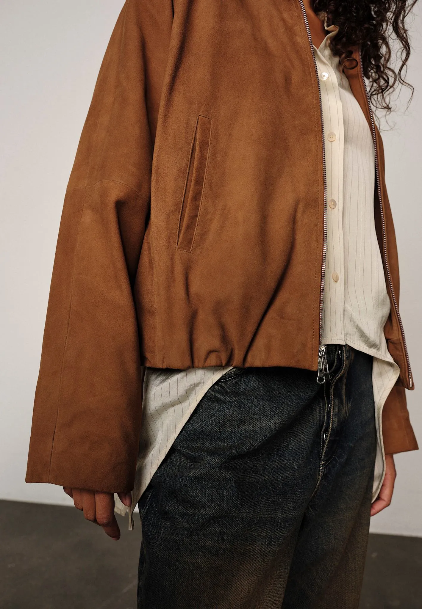 Ray Suede Jacket - Cognac sold by Herskind product image thumbnail 4
