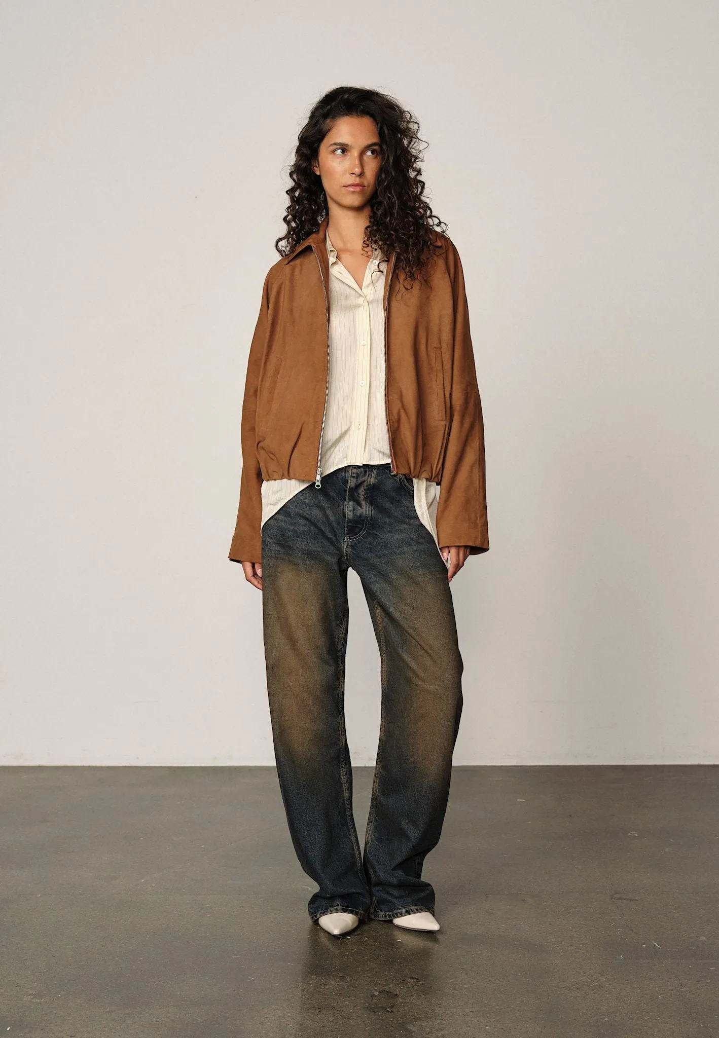 Ray Suede Jacket - Cognac sold by Herskind product image thumbnail 2