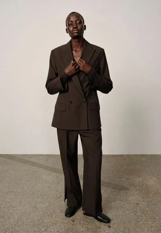 Nuno Mid Waist Pants - Coffee Brown made by Herskind