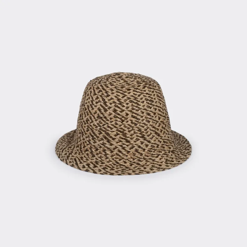 BUCKET rafia straw natural brown made by Reinhard Plank