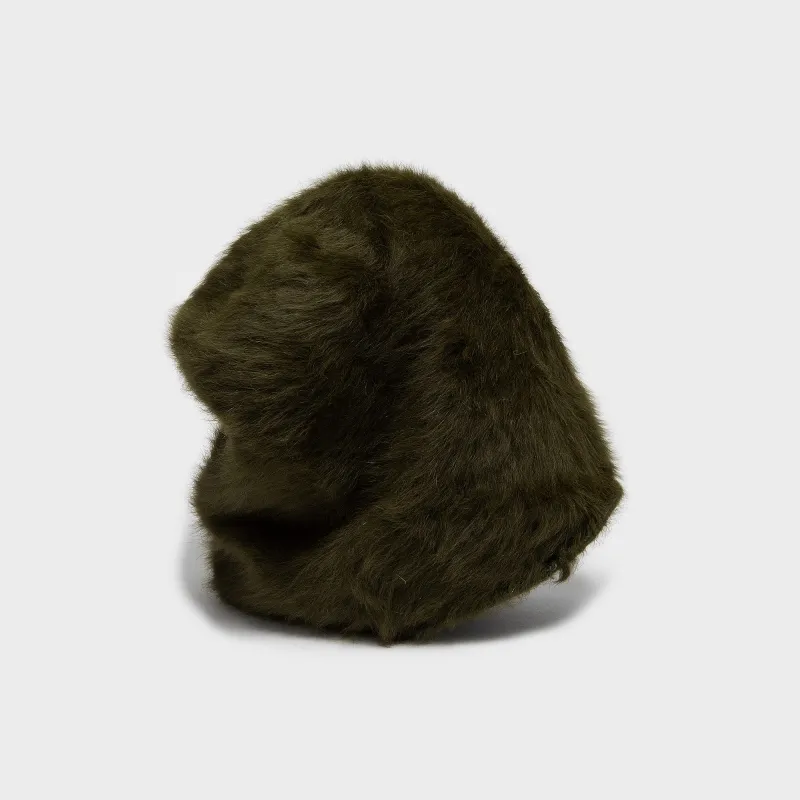 CUFFIA angora dark green made by Reinhard Plank