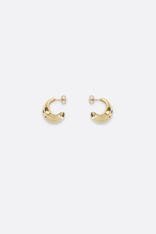 Mega Hoops - Small - Gold made by Nina Gordon