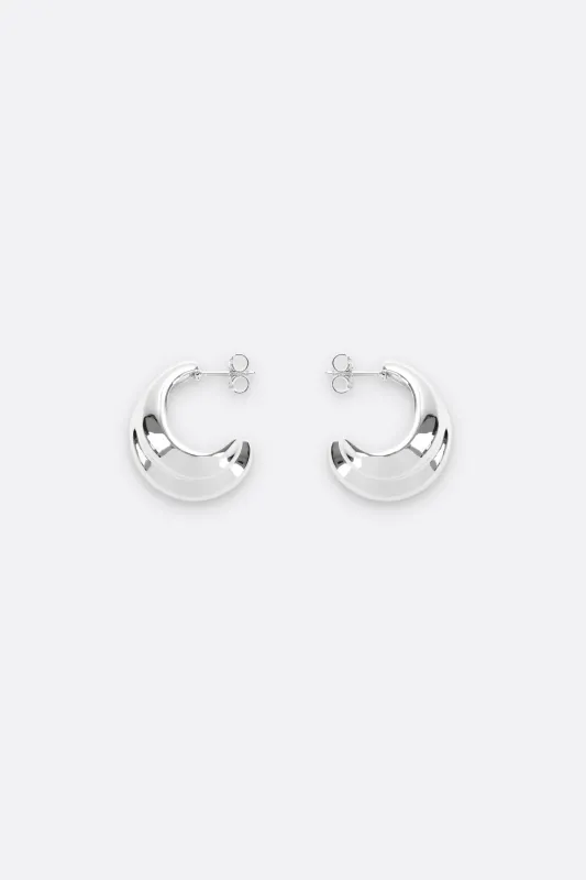 Mega Hoops - Large - Silver made by Nina Gordon