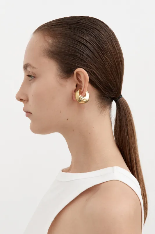 Concave Ear Cuff - Large - Gold made by Nina Gordon