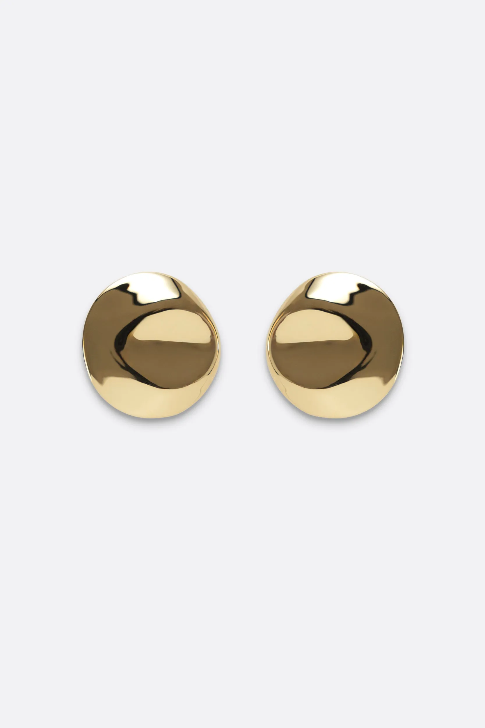 Dented Medallion Earrings - Gold sold by Nina Gordon product image thumbnail 2