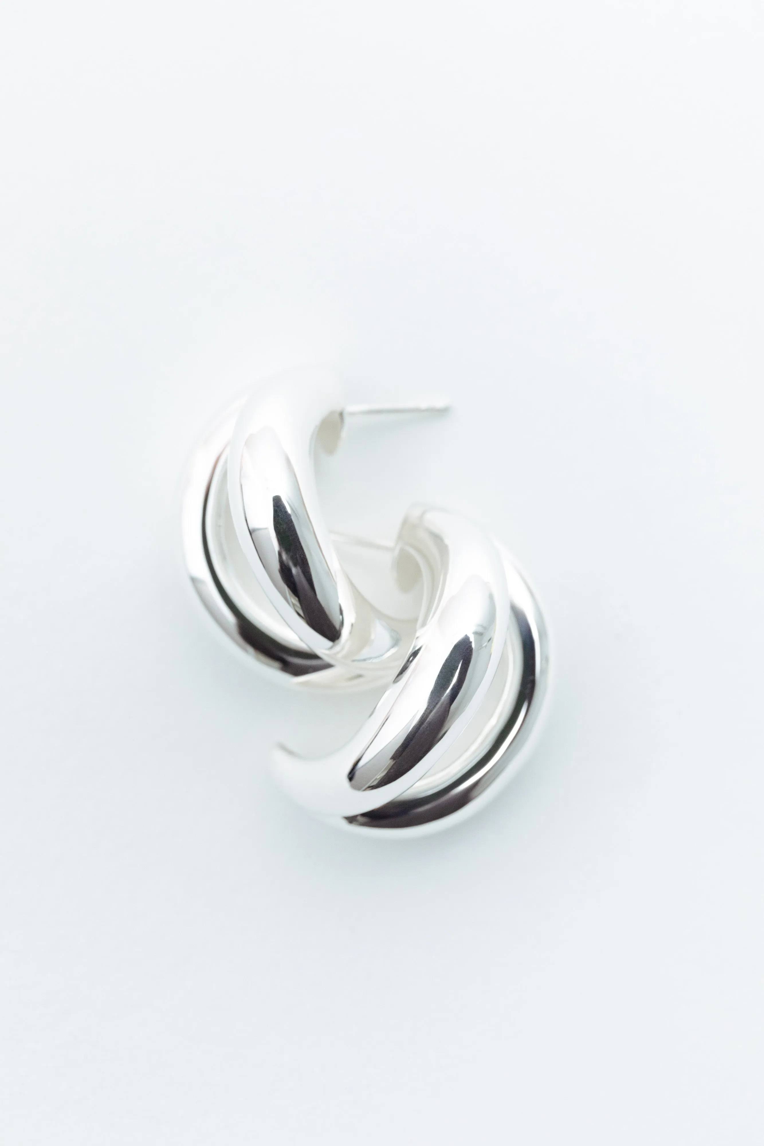 Via Earrings - Large - Silver sold by Nina Gordon