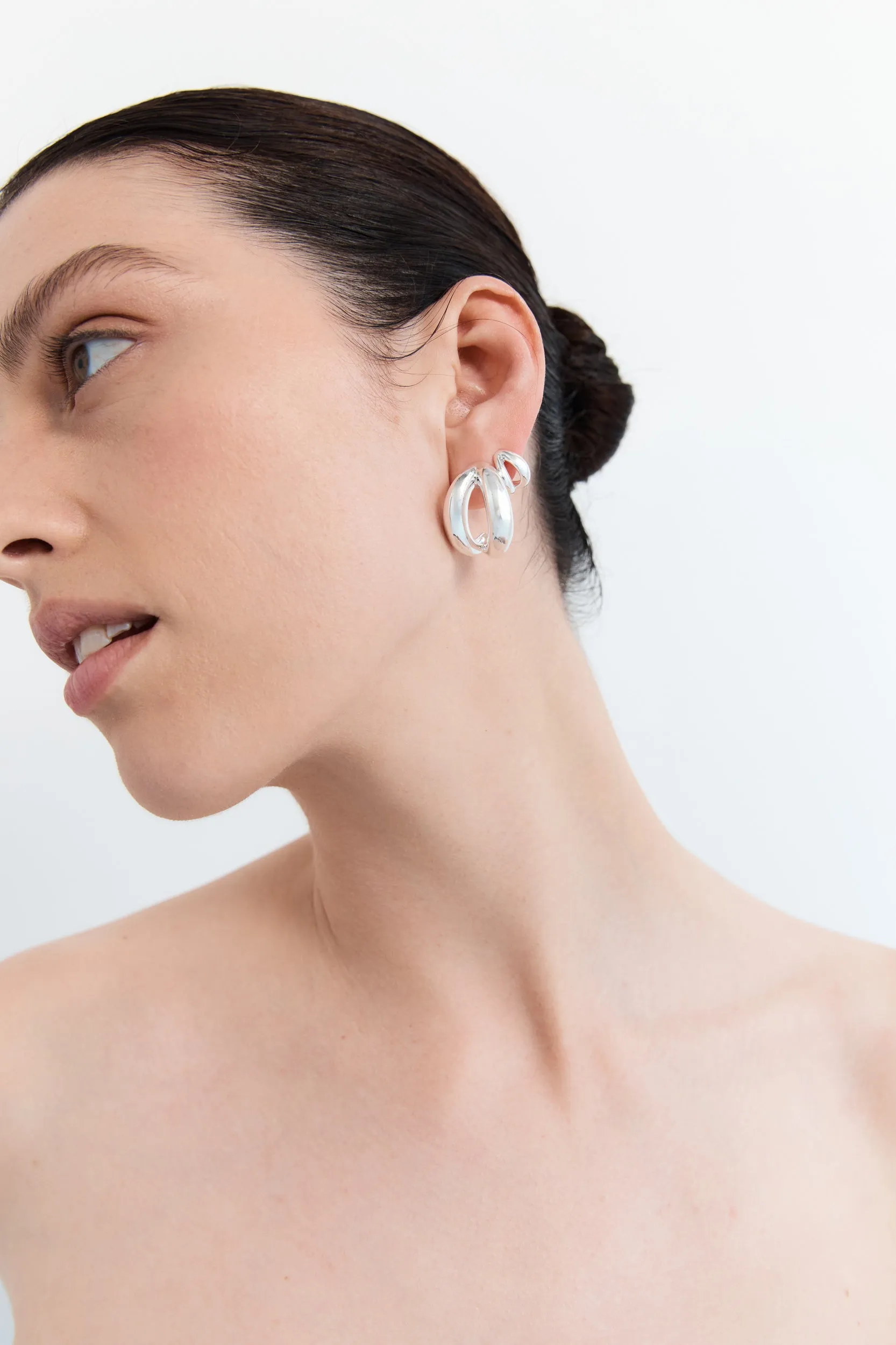 Via Earrings - Large - Silver sold by Nina Gordon product image thumbnail 3