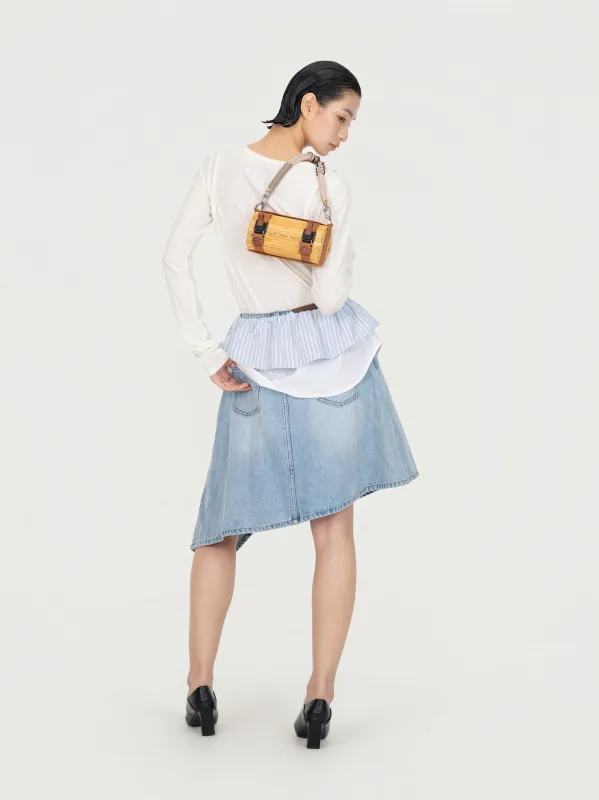 2 IN 1 DETACHABLE WOVEN STRAP BAMBOO BAG made by Feng Chen Wang