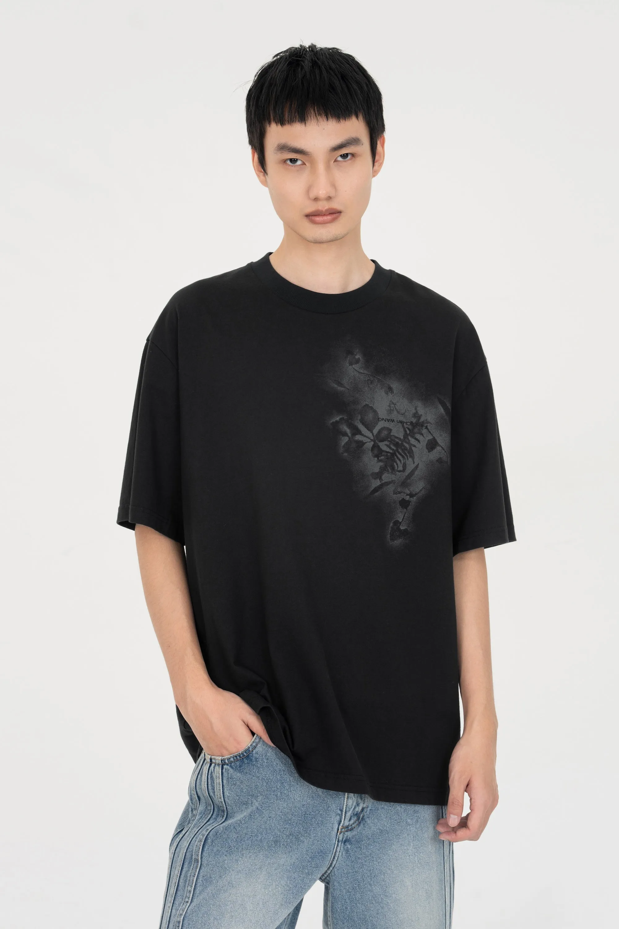 SPRAY PAINTED PLANTS DYE TEE sold by Feng Chen Wang