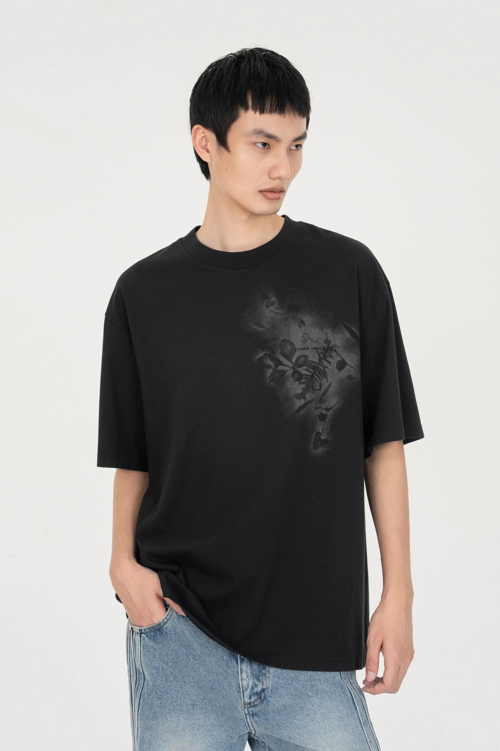 SPRAY PAINTED PLANTS DYE TEE sold by Feng Chen Wang product image thumbnail 2