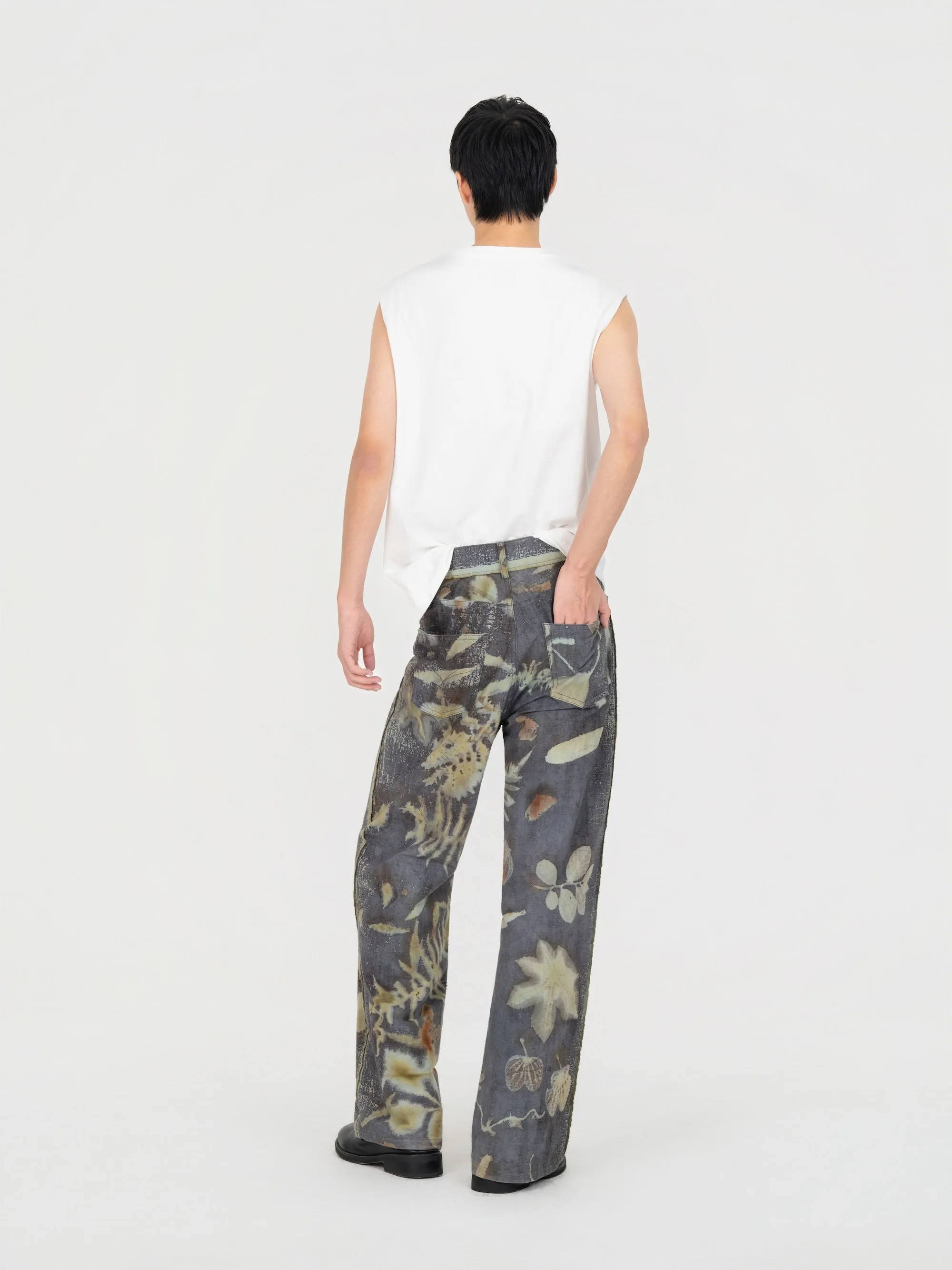 PLANT DYED TROUSERS IN ANTIQUE FABRIC sold by Feng Chen Wang product image thumbnail 5