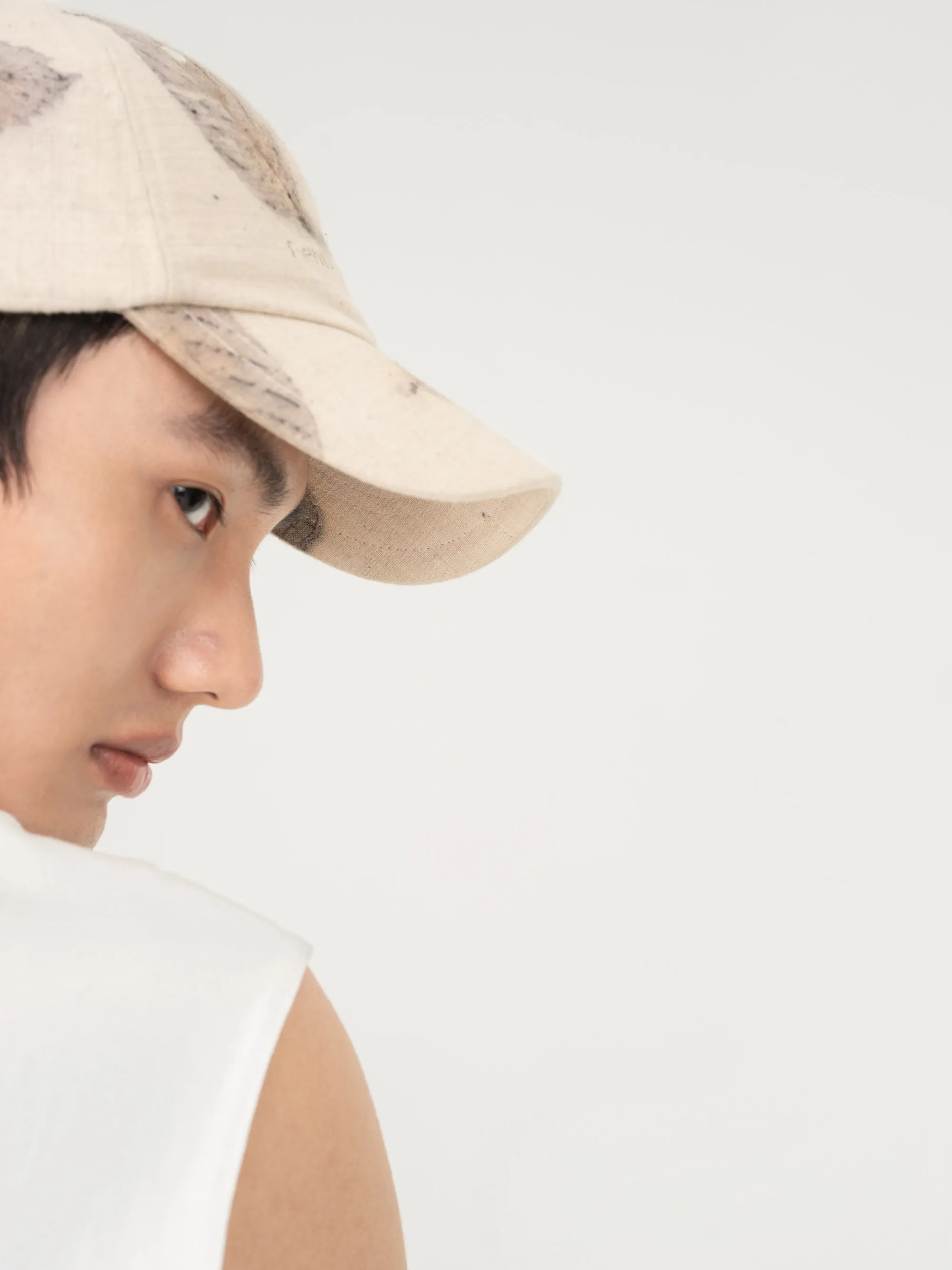 BEIGE BOTANICAL DYED BASEBALL CAP sold by Feng Chen Wang product image thumbnail 4