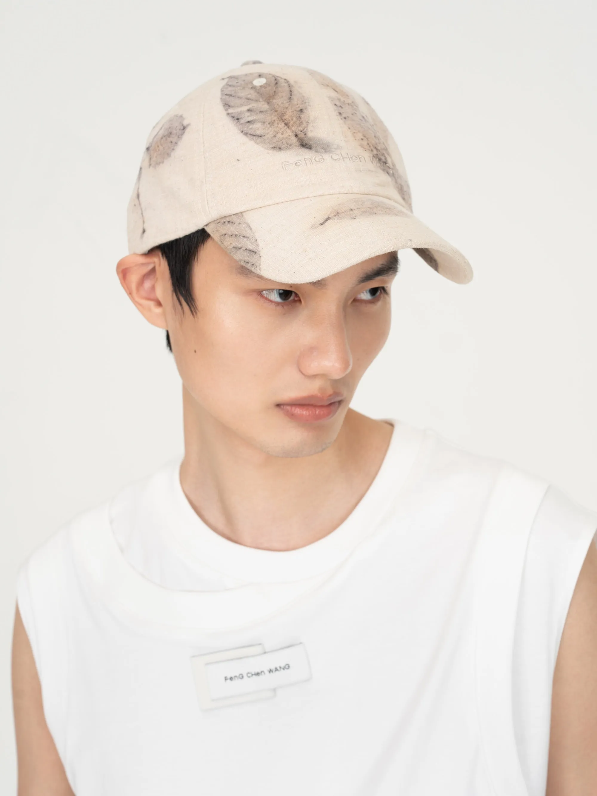 BEIGE BOTANICAL DYED BASEBALL CAP sold by Feng Chen Wang product image thumbnail 2