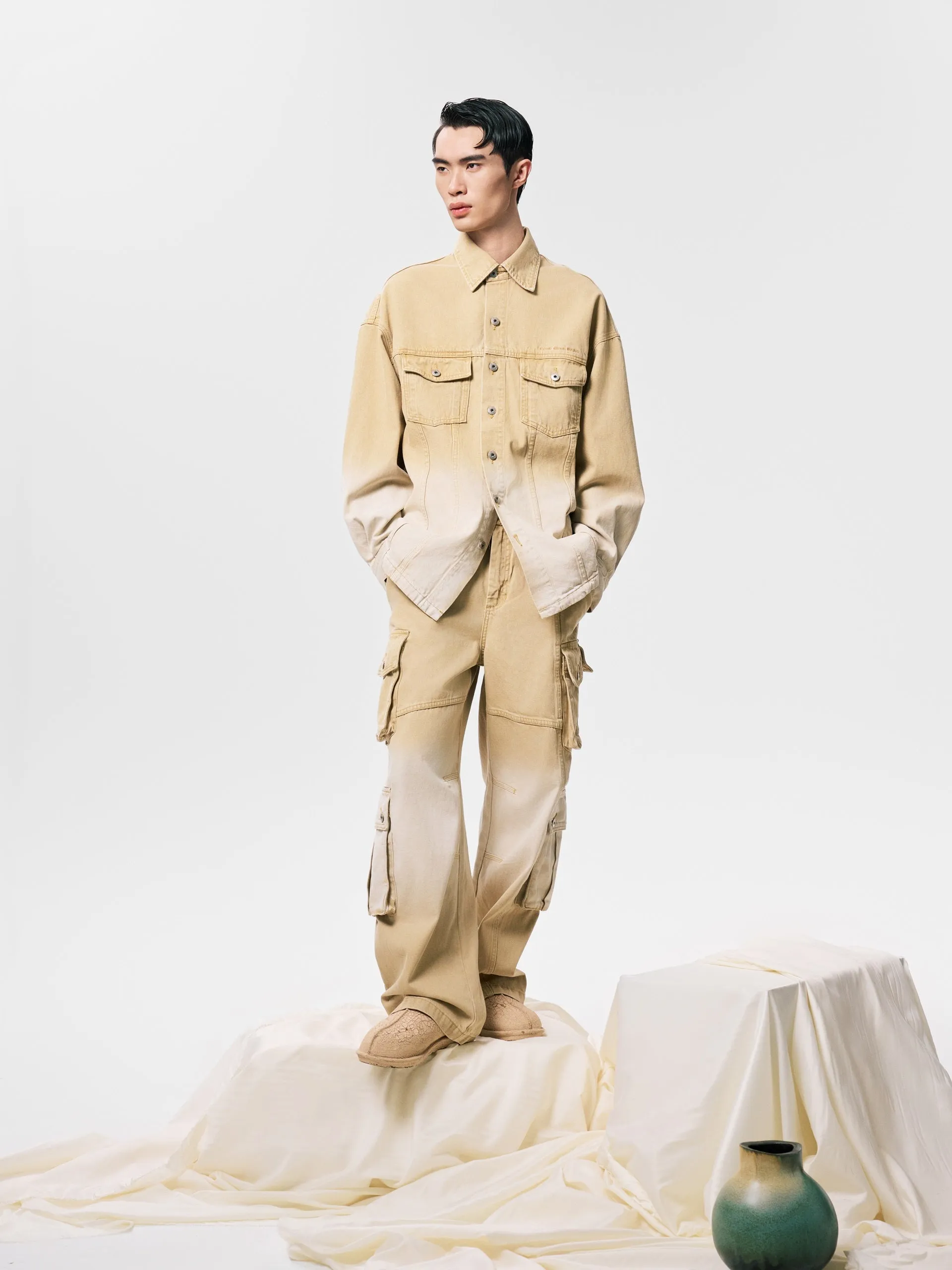 GRADIENT DENIM JACKET sold by Feng Chen Wang