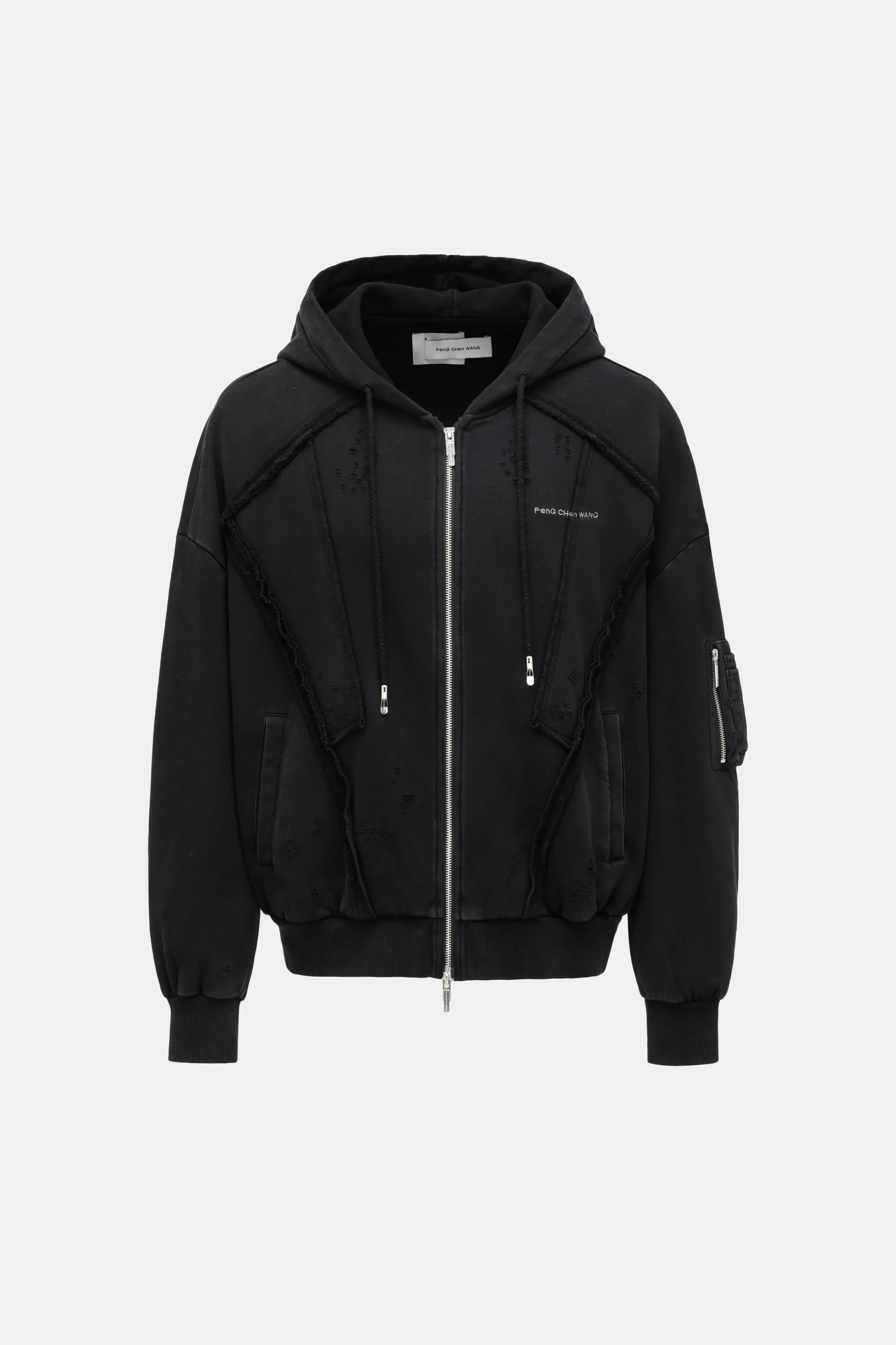 DECONSTRUCTION ZIP HOODIE sold by Feng Chen Wang