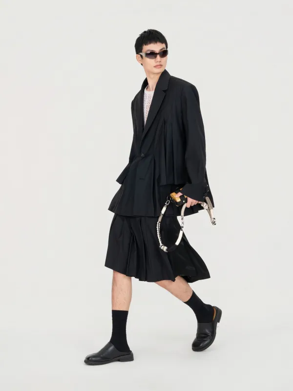 ILREGULAR PLEATS BLAZER made by Feng Chen Wang