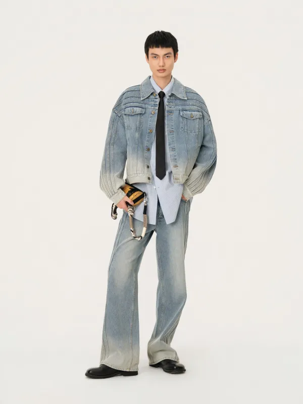 DECONSTRUCTED DENIM JACKET made by Feng Chen Wang
