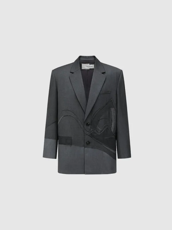 PATCHED CREATURE LANDSCAPE BLAZER made by Feng Chen Wang
