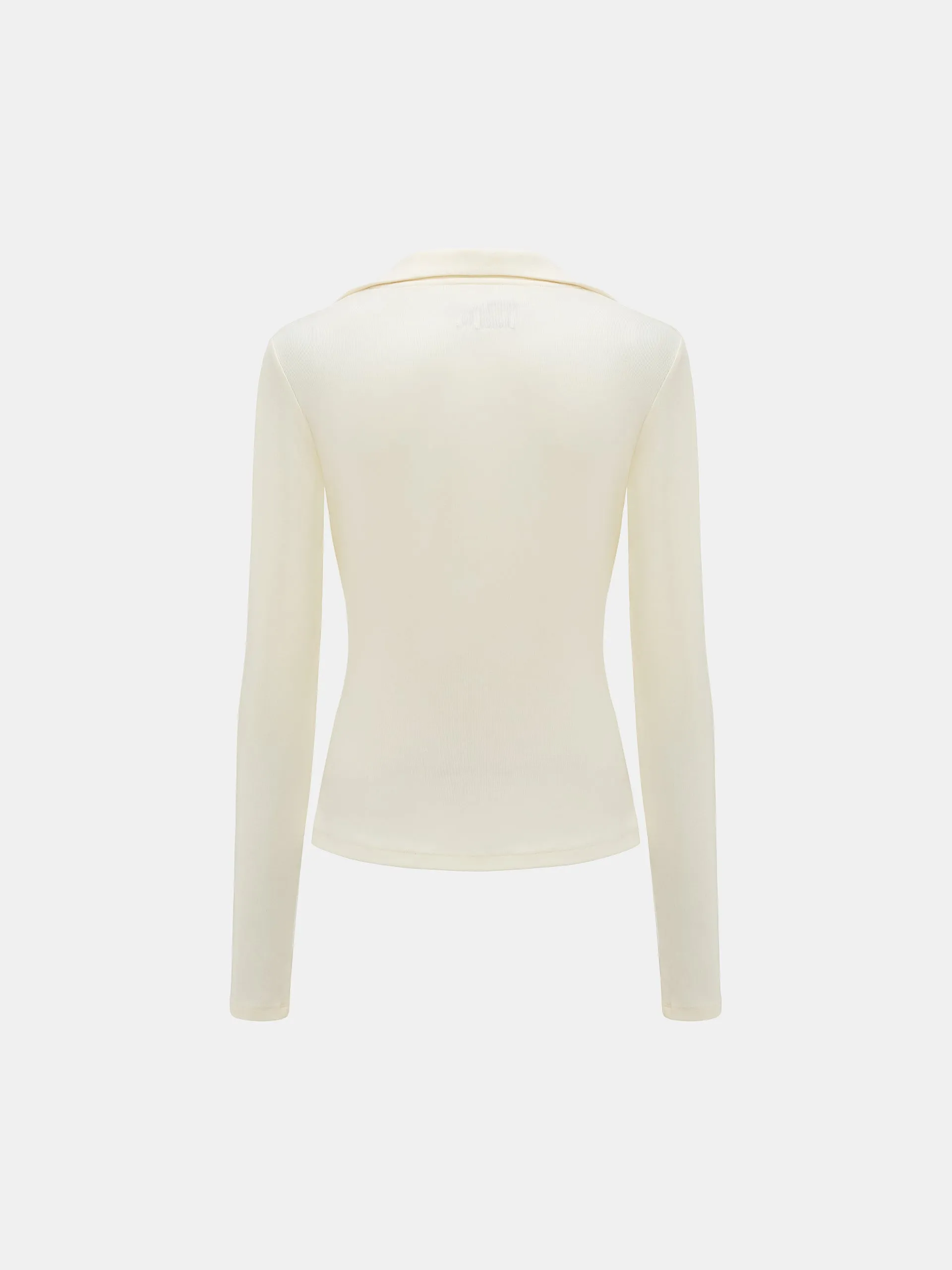 WHITE CREW NECK LONG SLEEVE BASE LAYER TOP sold by Feng Chen Wang product image thumbnail 5