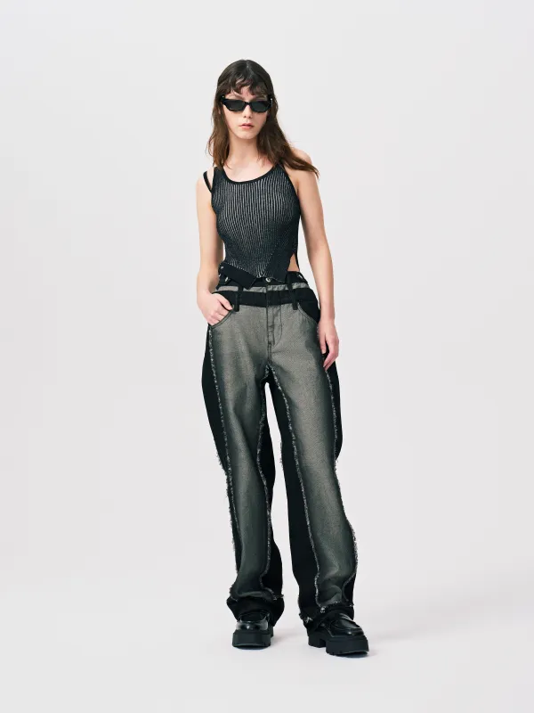 DECONSTRUCTED KNITTED TANK TOP made by Feng Chen Wang