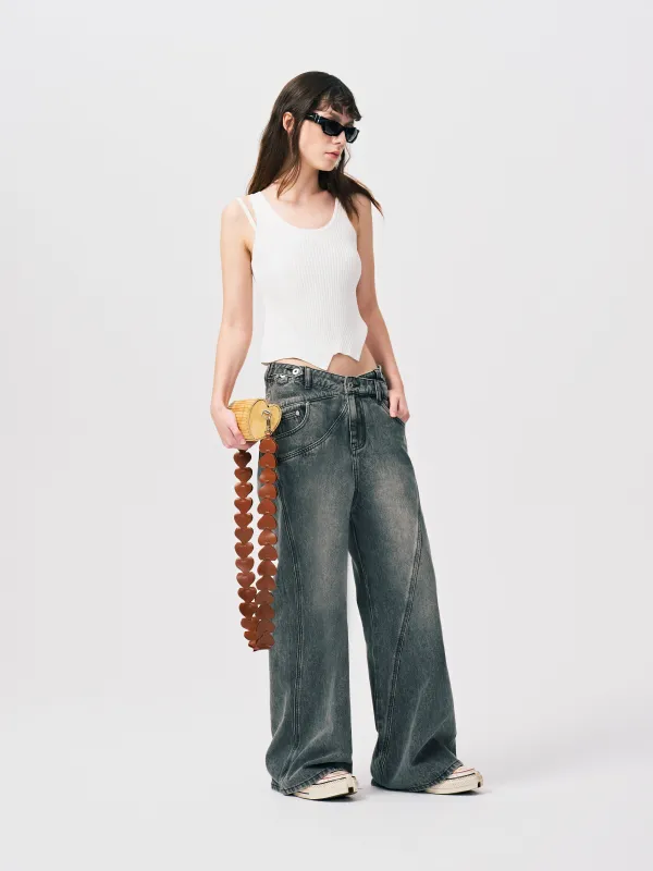 DECONSTRUCTED KNITTED TANK TOP made by Feng Chen Wang