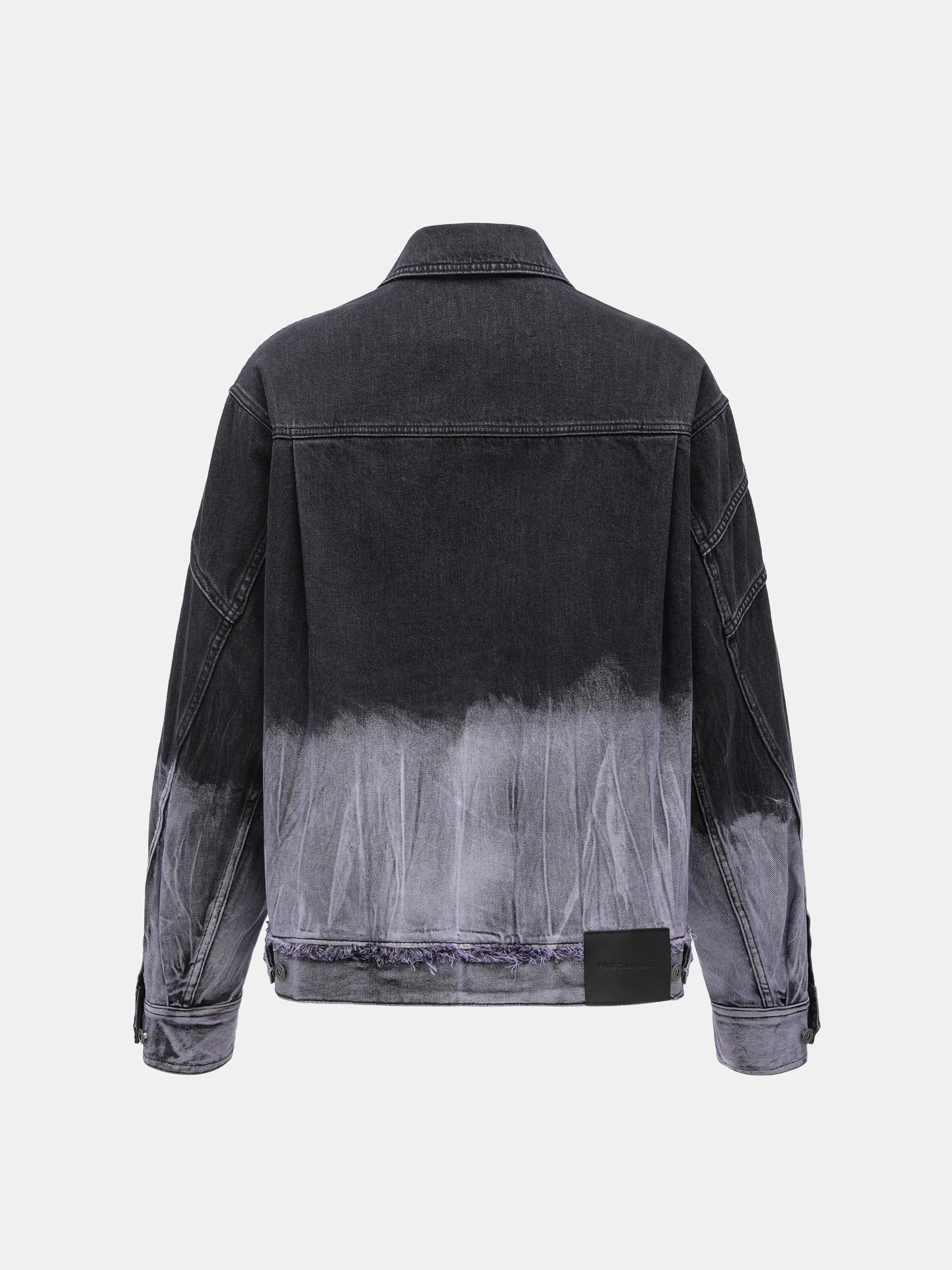BLACK/PURPLE GRADIENT DENIM JACKET sold by Feng Chen Wang product image thumbnail 2
